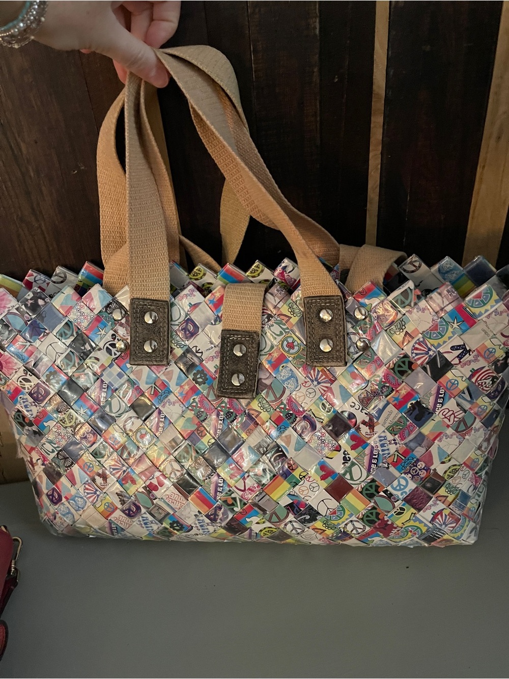 Nahui ollin candy wrapper bag